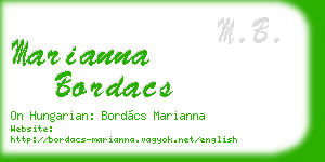 marianna bordacs business card