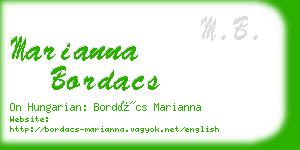 marianna bordacs business card